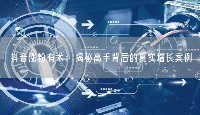抖音涨粉有术：揭秘高手背后的真实增长案例